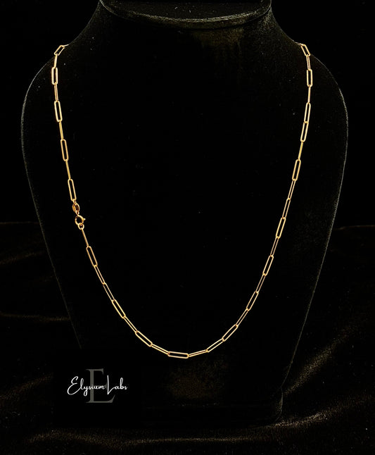 18K Gold-Plated paperclip chain