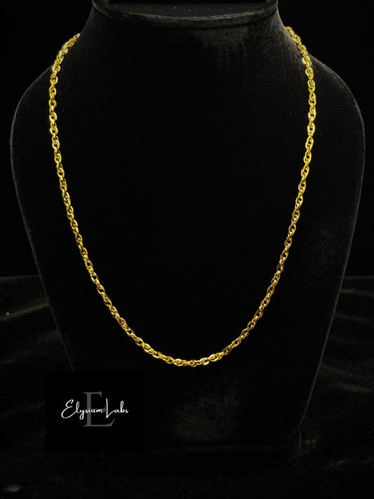 18K Gold-plated designer curb chain